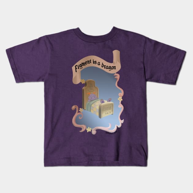 Figment is a Dragon - Epcot, Journey Into Imagination Kids T-Shirt by WDWNT